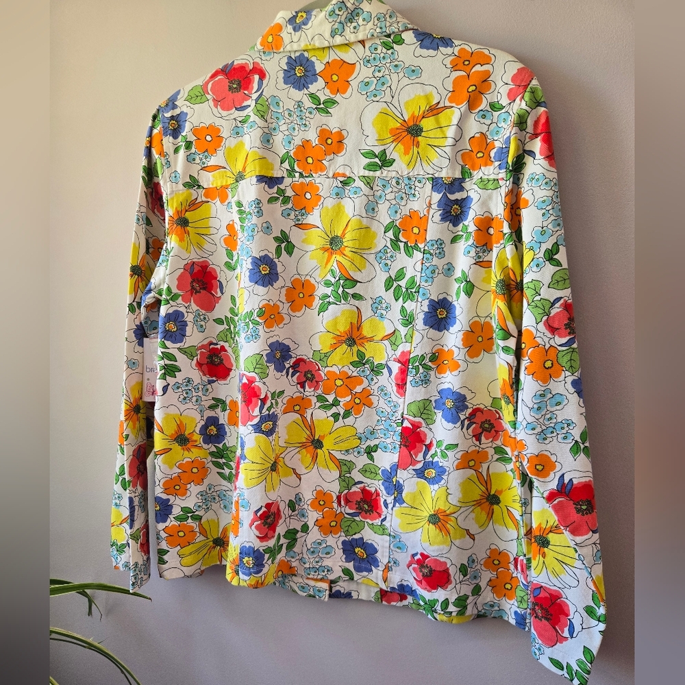 🦋 Breckenridge Vintage Floral Butterfly Patchwork Jacket-MED🌺🌻🌼🏵️🌷🏵️ - Picture 5 of 10
